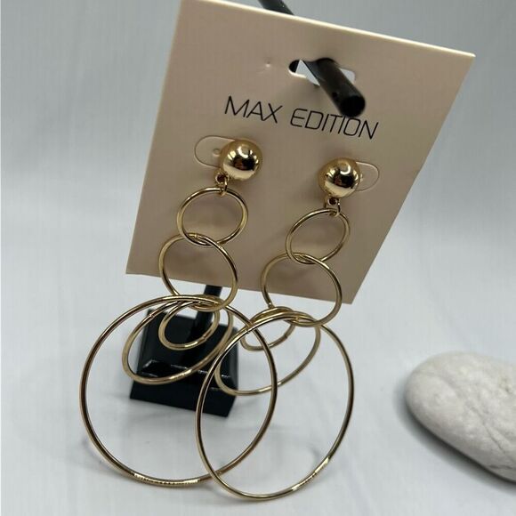 Max Edition Gold Dangle Earrings - Picture 4 of 9